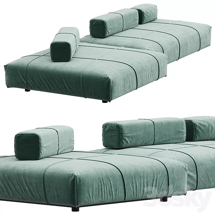 Baxter Panama Bold Sofa N2 Composition 3D Model Free