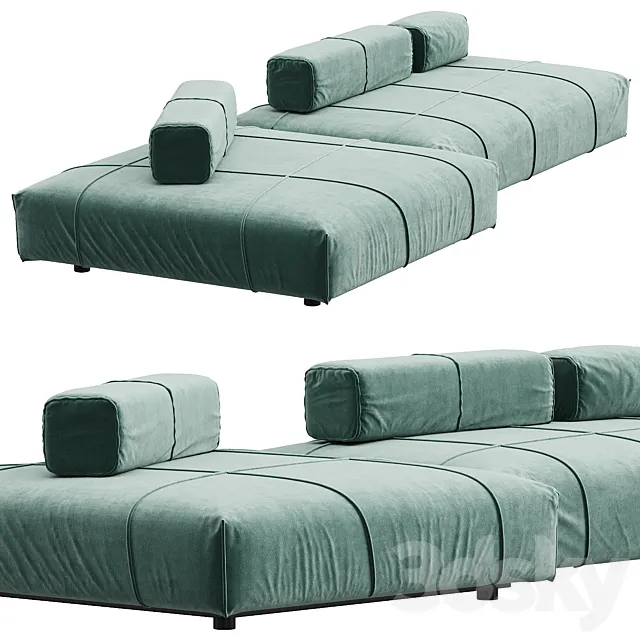 Baxter Panama Bold Sofa N2 Composition 3DModel