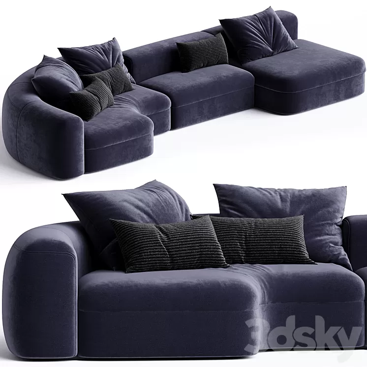 Baxter Piaf Sofa 3D Model Free