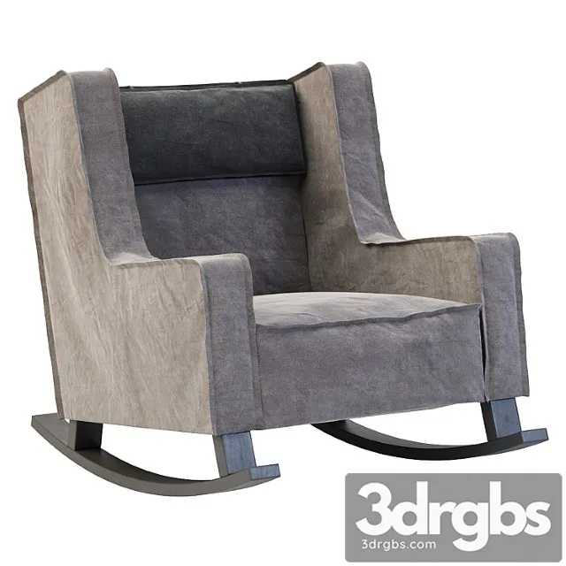 Baxter Rocking Housse Sessel 3D Model Free