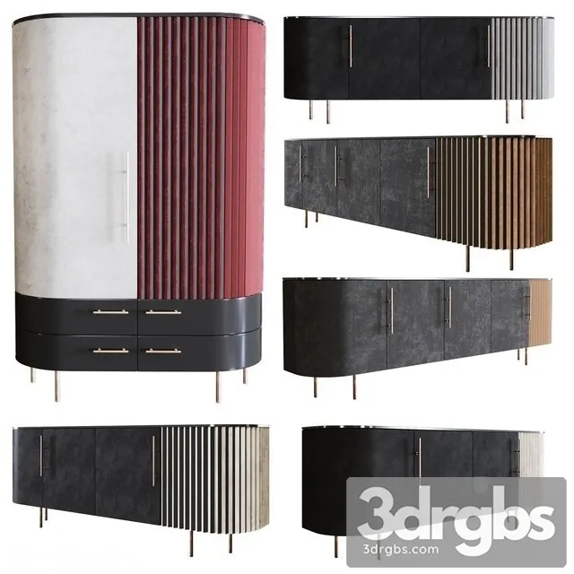 Baxter Set Plisse 3D Model Free