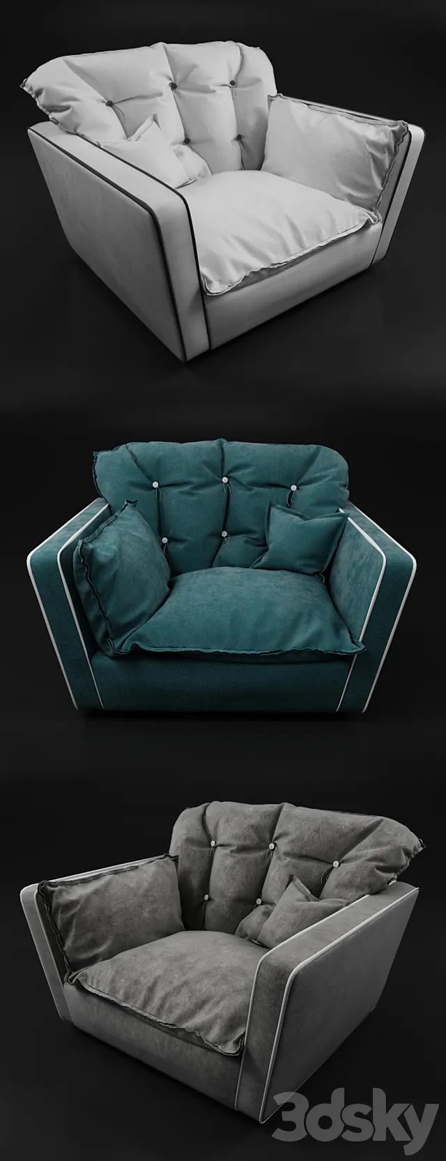 Baxter Sorrento Armchair 3DModel