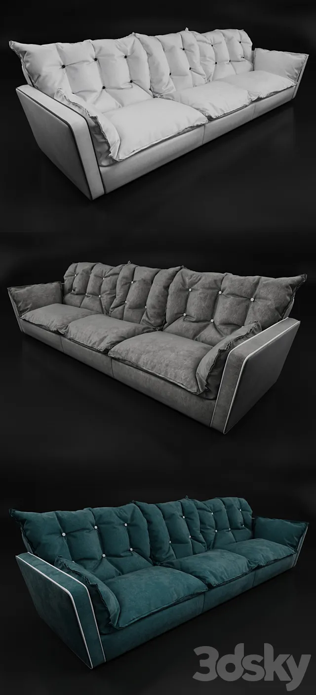 Baxter Sorrento sofa (Three Seater) 3DModel