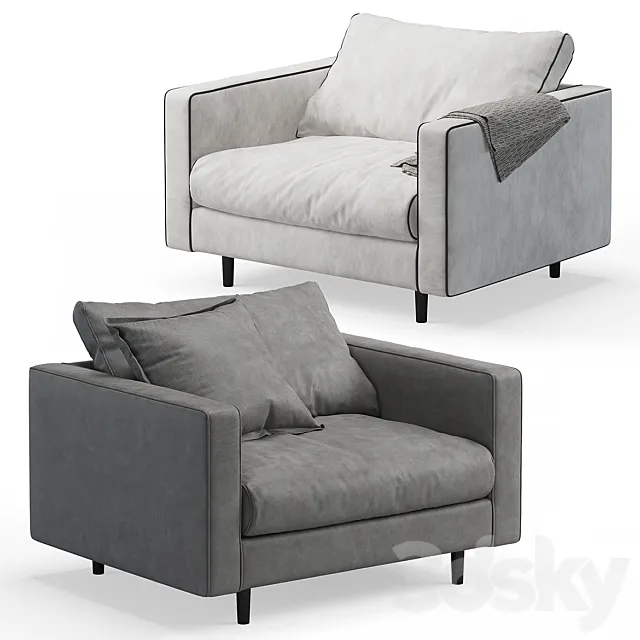 Baxter Stoccolma armchairs 3DModel