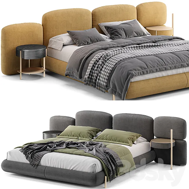 Baxter Stone Bed 3D Model