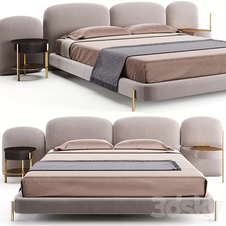 Baxter Stone Bed 3D Model