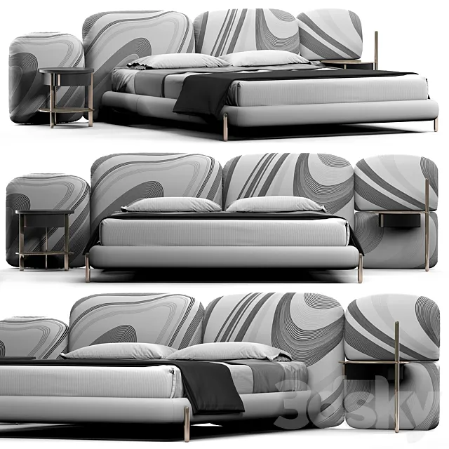 BAXTER STONE BED 3D Model