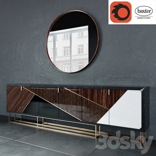 Baxter WIREFRAME LOW CABINET 3DModel