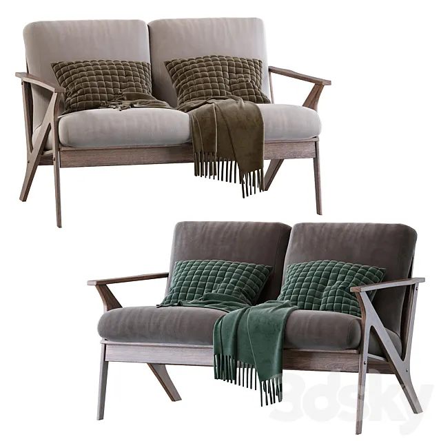 Baxton Studio Bianca sofa 3DModel