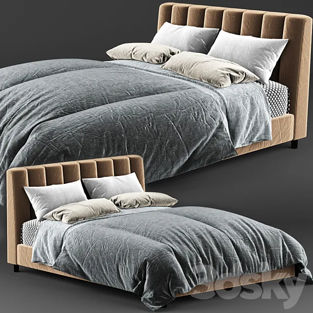 Baxton Studio Vino Modern Bed 3DModel