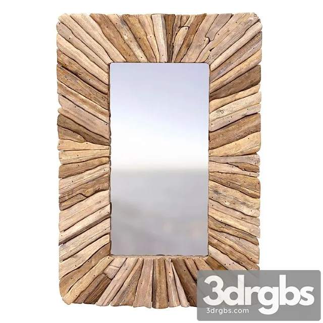 Bazar Bizar Driftwood Framed Mirror Wooden Natural M 3D Model Free