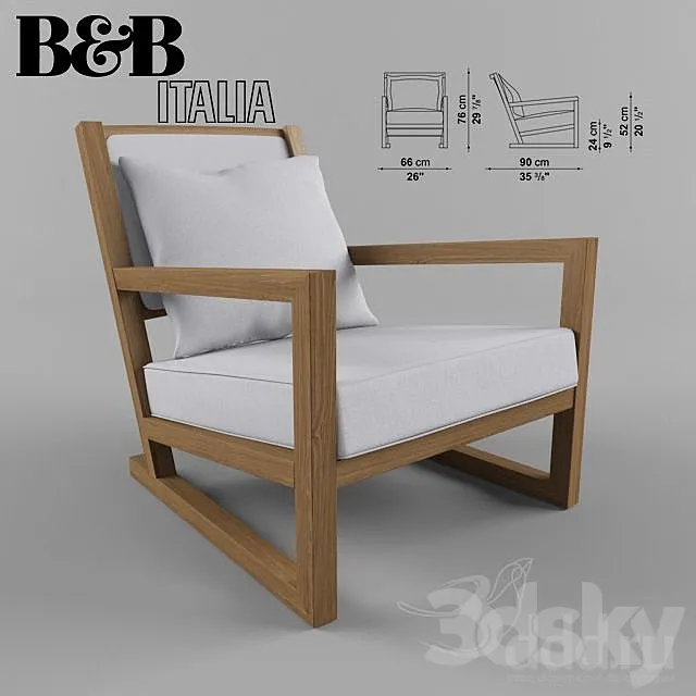 B&B _ Clio Simplice Armchair 3D Model