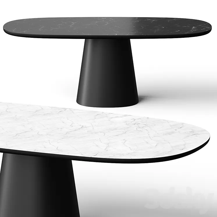 B&B Italia Allure O Dining Table 3D Model Free