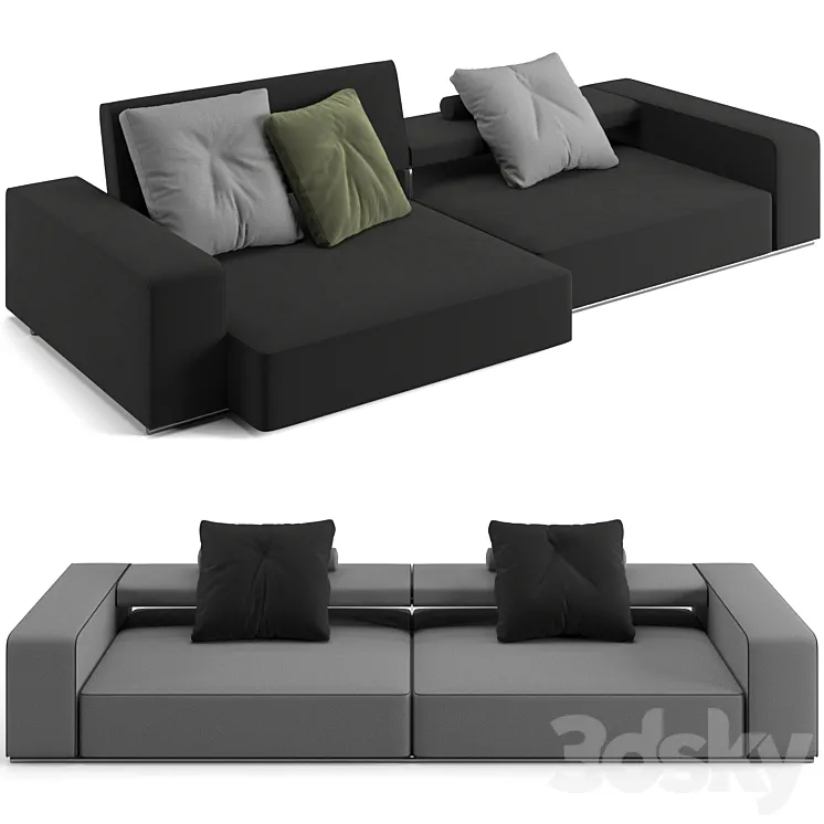 B&B Italia Andy sofa 292 cm 3D Model Free