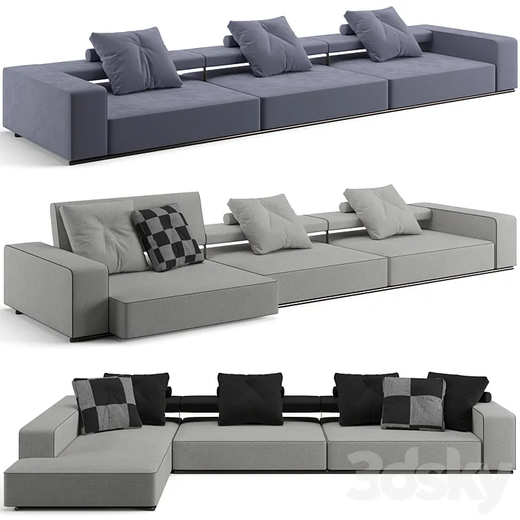 B&B Italia Andy sofa 412 cm 3D Model Free