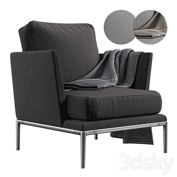 B&B Italia Atoll Armchair 3D Model Free