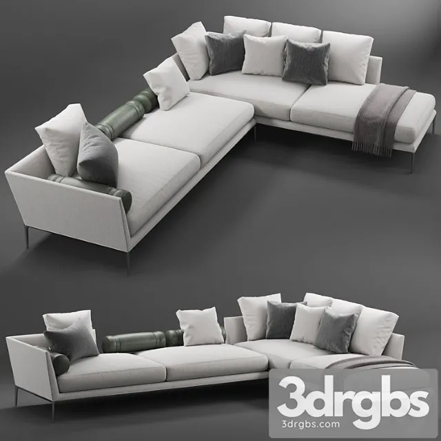 B&b italia atoll sofa system 2 3D Model Free