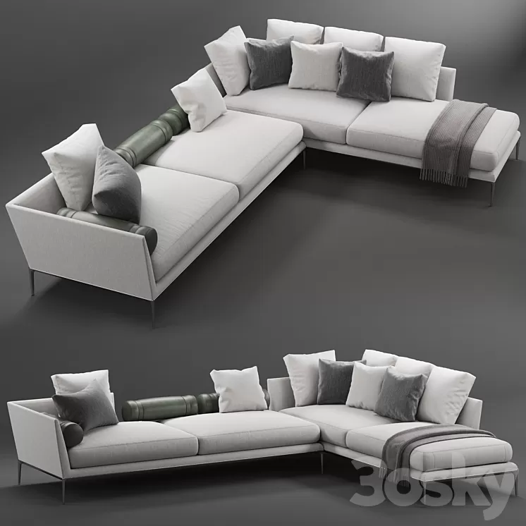 B&B italia Atoll sofa system 3D Model Free