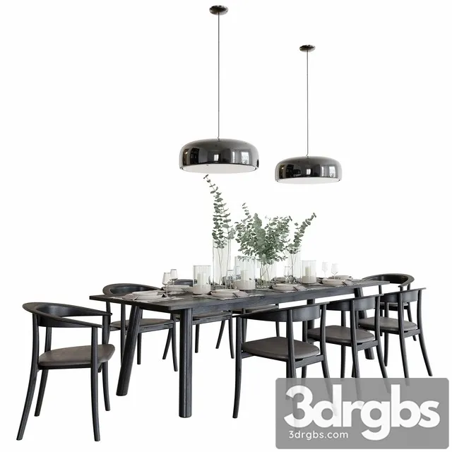 B&B Italia Bull Belle Dining Set Dining 3D Model Free