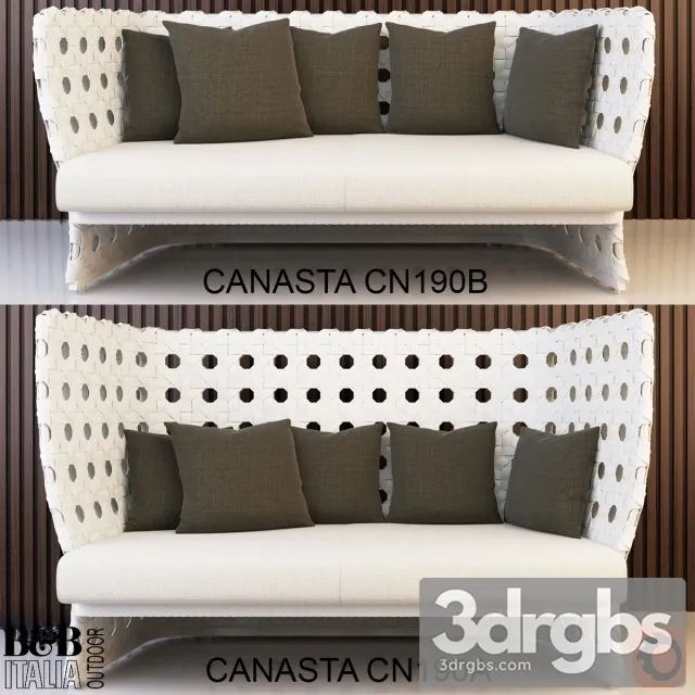 BB Italia Canasta  Sofa 3D Model Free