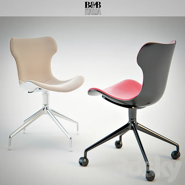 B&B Italia chair PAPILIO SHELL (SH3 SH4) 3D Model