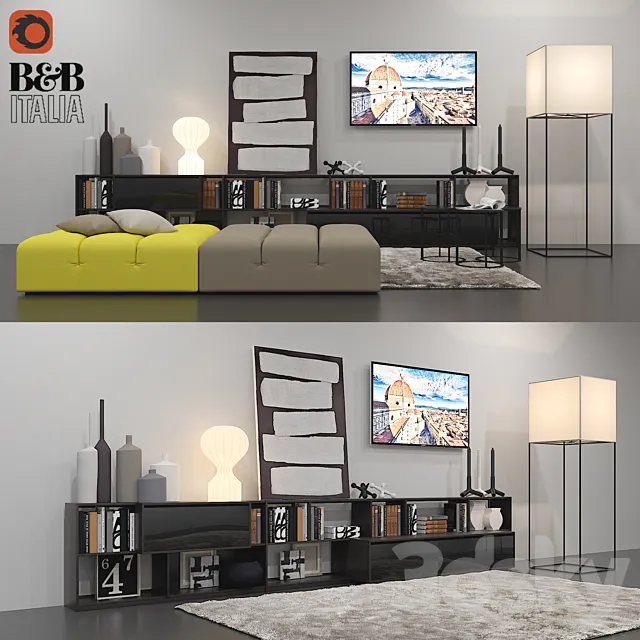 B&b Italia Decor Set 3D Model