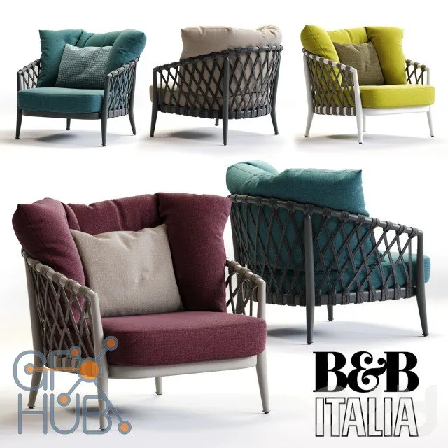 B&B Italia ERICA Armchair 3D Model