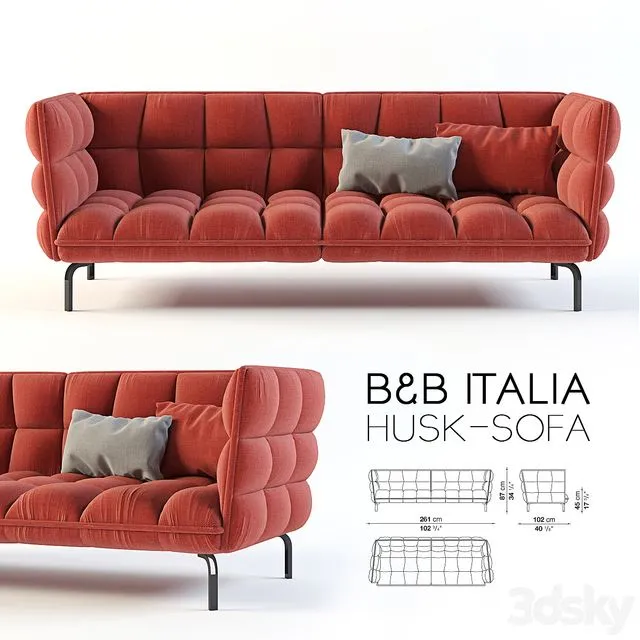 B&B ITALIA HUSK SOFA 3D Model