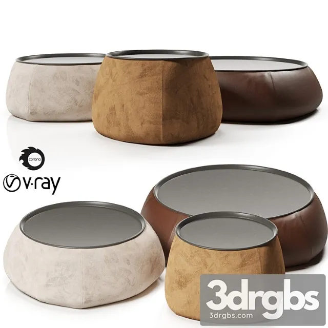 BB Italia Lady Fat Table Set 2 3D Model Free