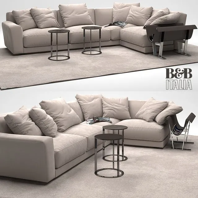 B&B Italia Luis Sofa (corner) 3D Model