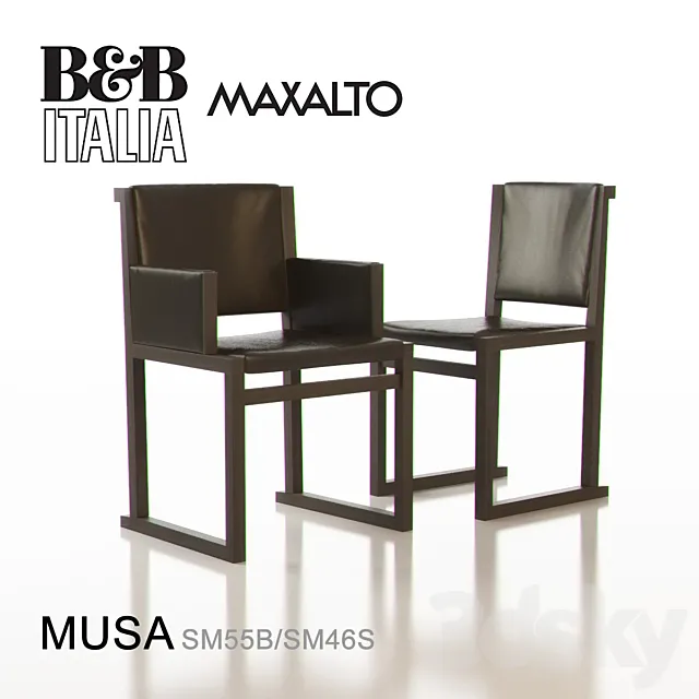 B&B ITALIA MAXALTO MUSA SM55B & SM46S 3D Model