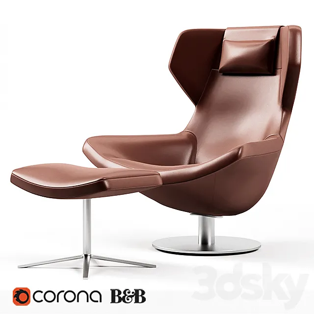 B&B Italia Metropolitan 14 chair 2 3D Model