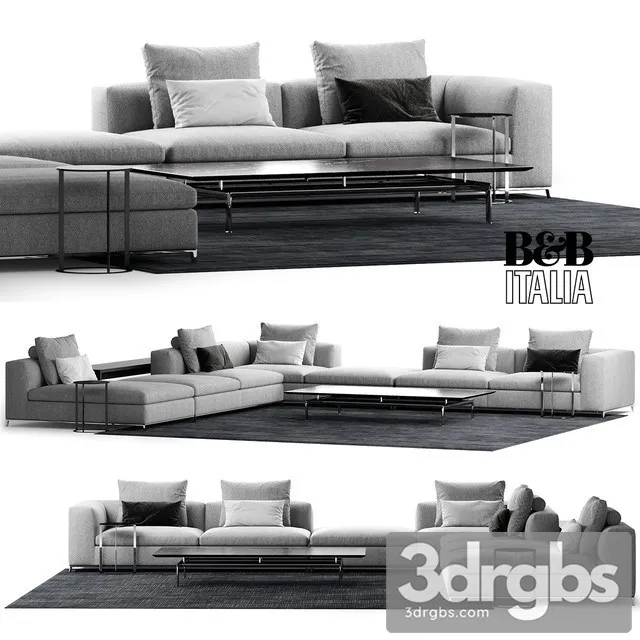 BB Italia Michel Sofa Composition 3D Model Free