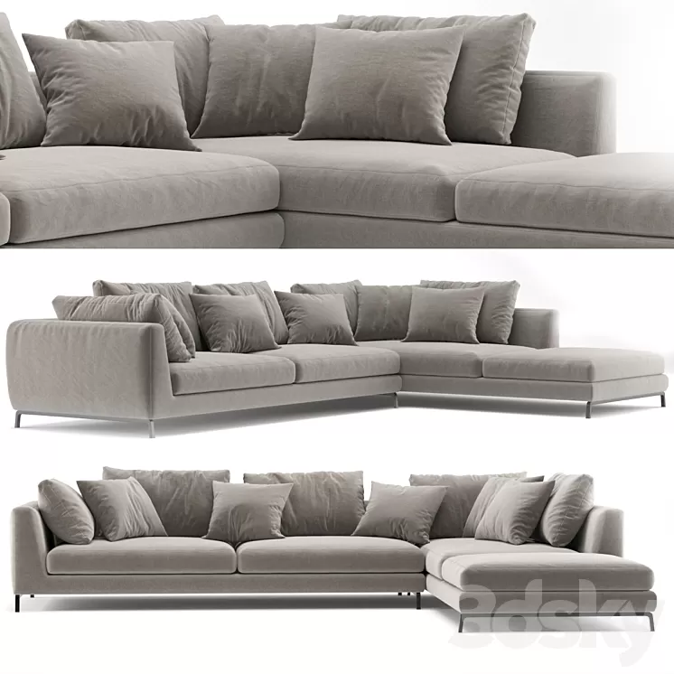 B&B Italia - Ray Sofa 3D Model Free
