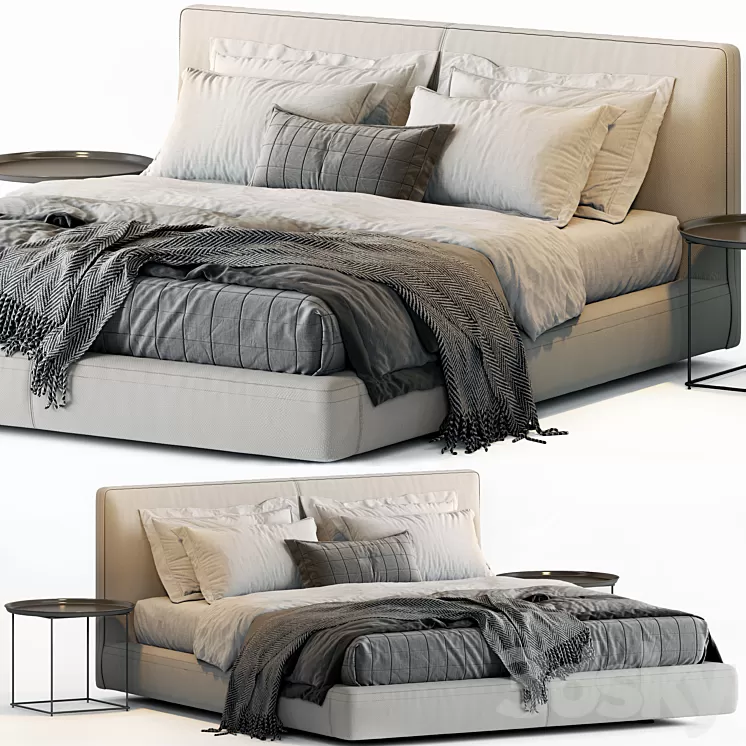 B&B Italia Richard Bed 3D Model Free