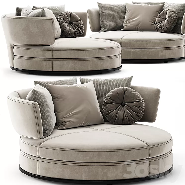 B&B Italia Sofa Amoenus Soft Maxalto by Antonio Citterio 3D Model