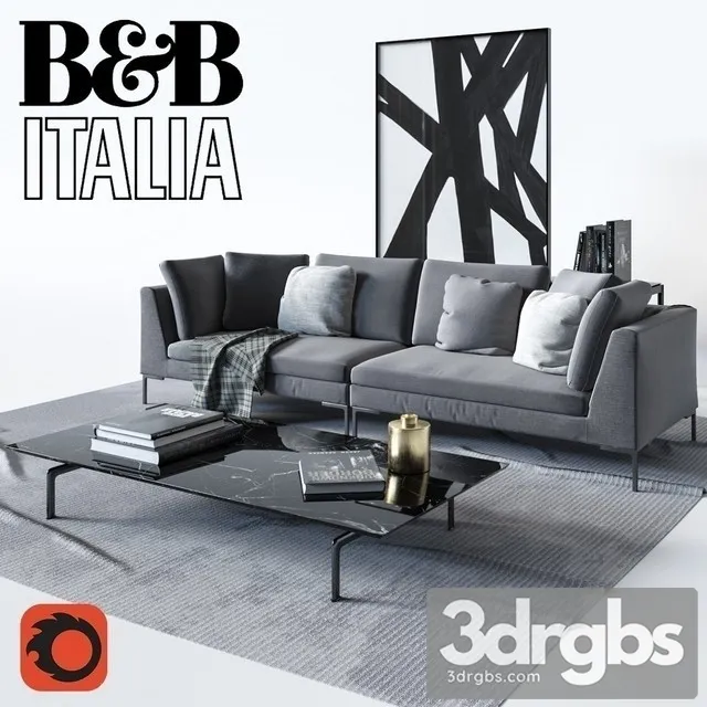 BB Italia Sofa Charles 3D Model Free