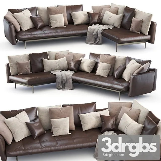 B&b italia sofa sake 2 3D Model Free