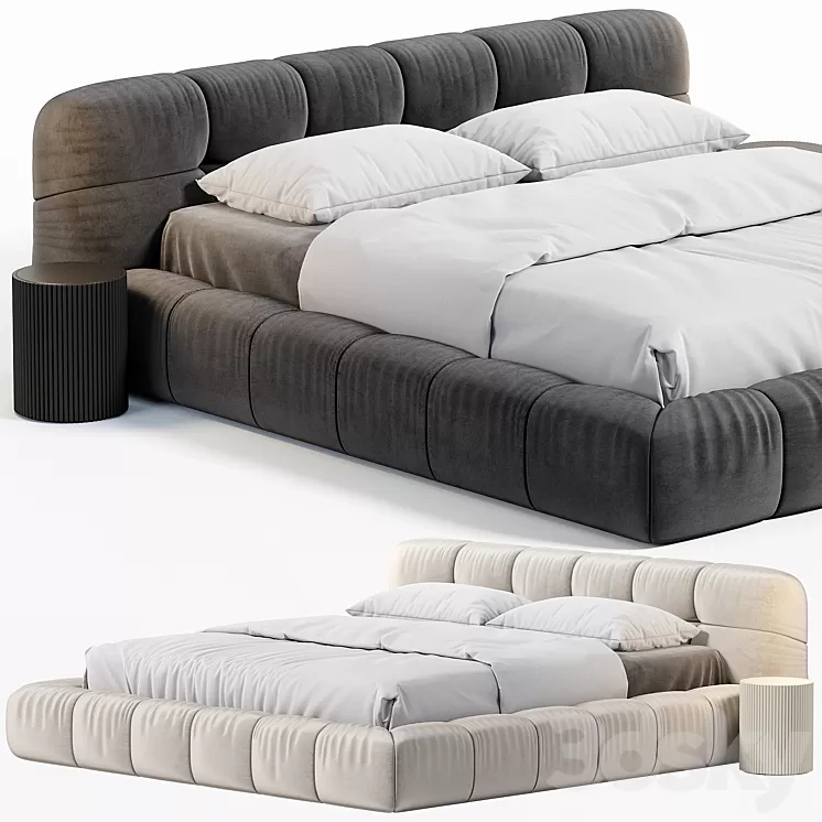 B&B Italia Tufty Bed 3D Model Free