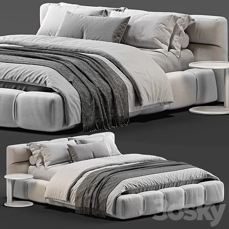 B&B Italia Tufty Bed_vol 02 3D Model Free