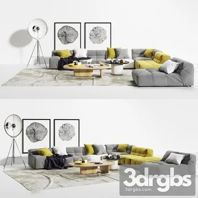 BB Italia Tufty Puffy Sofa 3D Model Free