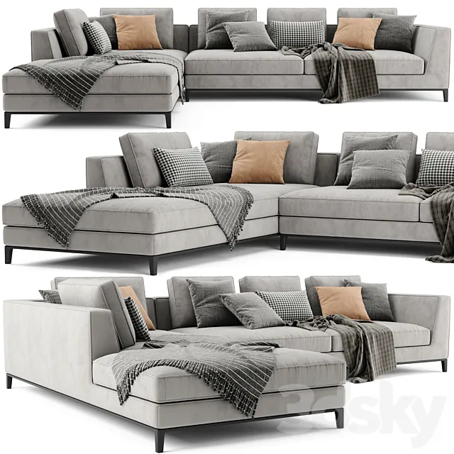 B&B Lucrezia Chaise Longue Sofa 3D Model