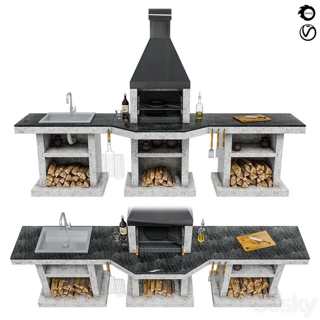 BBQ Stimlex Steel BCPF 3D Model