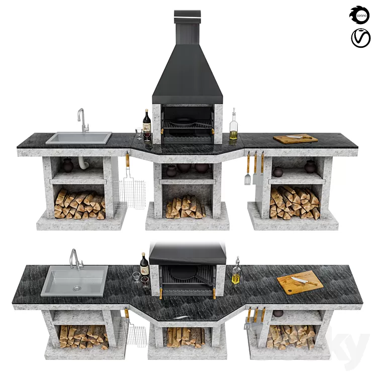 BBQ Stimlex Steel BCPF 3D Model