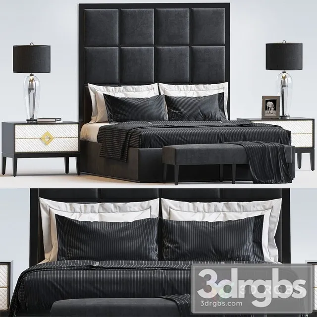 Bbsaccs 18 Moderm Bed 3D Model Download