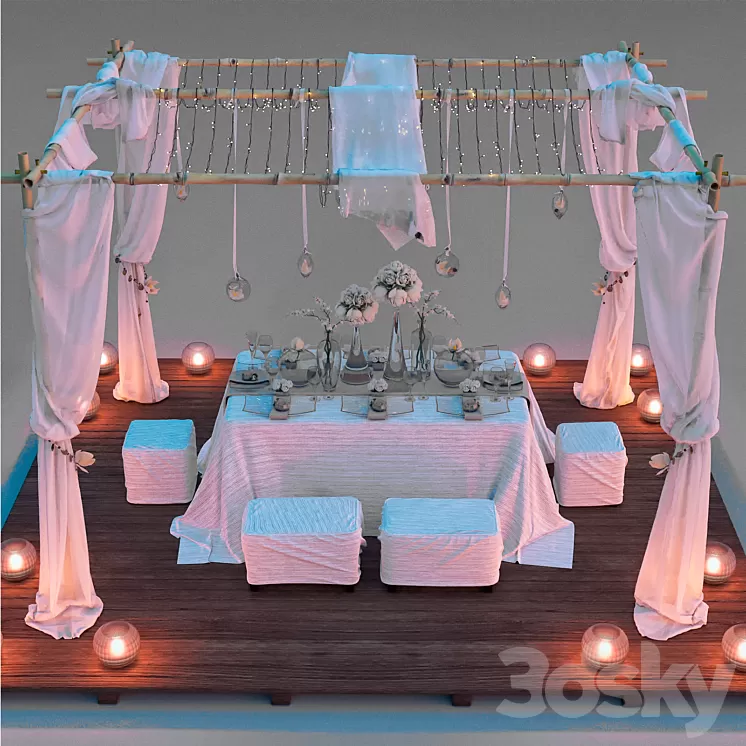 Beach canopy. 3D Model