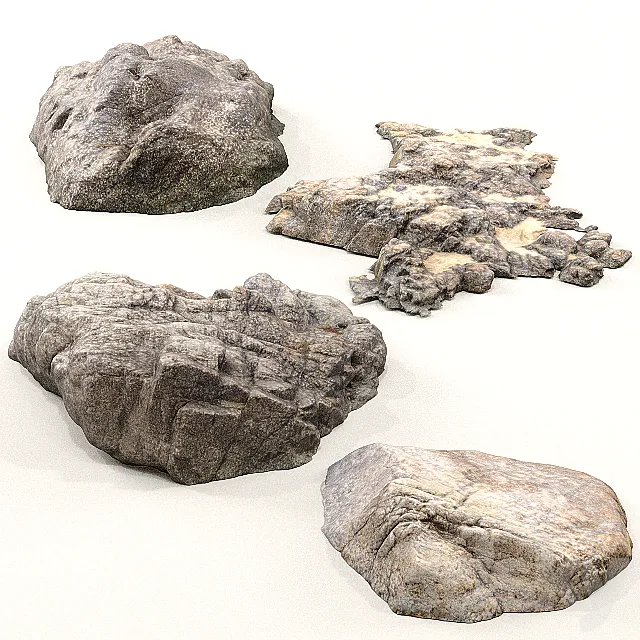 Beach rocks 3D Model