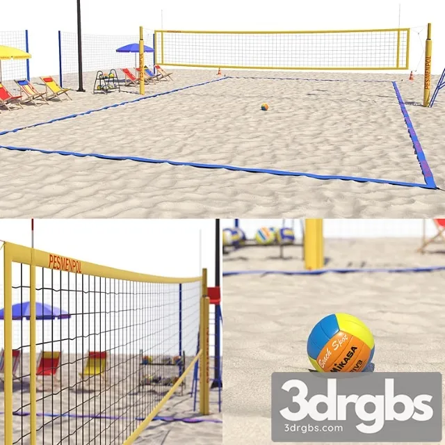 Beach volleyball 3D Model Free