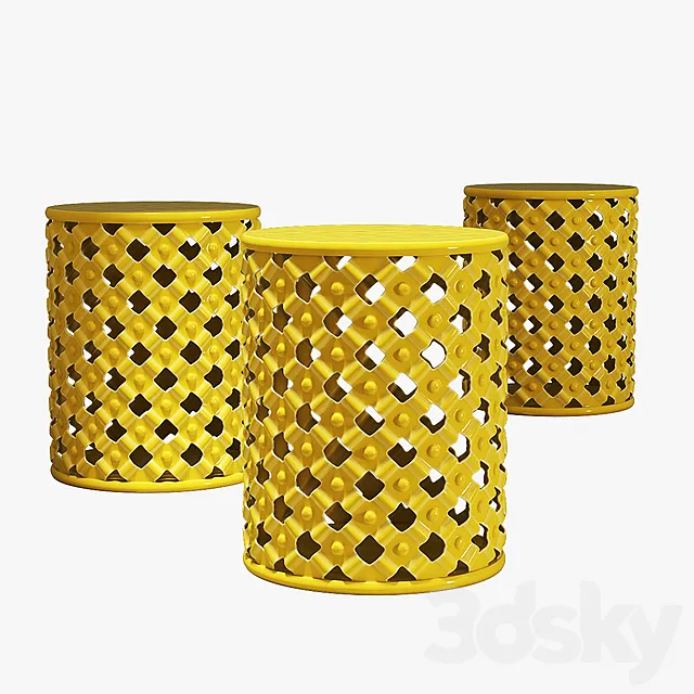 Beachcrest home gaynor garden stool 3D Model