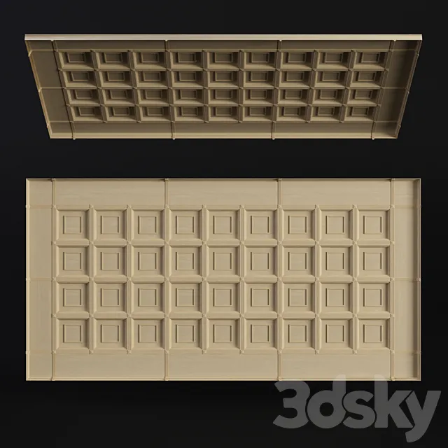 Beamed ceiling. Sameba 3DModel